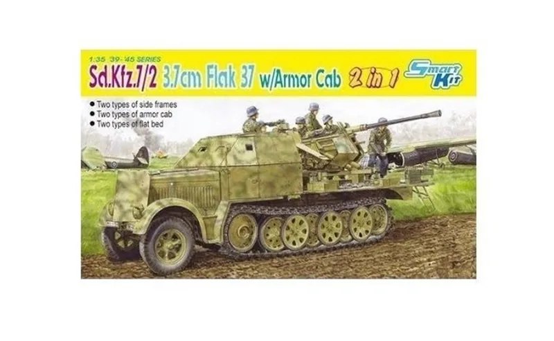 Dragon 6542 1/35 Ölçek Sd.Kfz.7/2 3.7cm FlaK 37 Uçaksavar Kamyonu Plastik Model Kiti