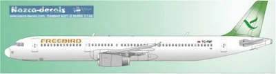 FRB005 1/144 FREEBİRD A-321 -YEŞİL KUYRUK DİZAYNI