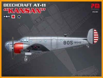 PM Model 303 1/72 Beechcraft AT-11 Kansan Bombardıman-Eğitim Uçağı Demonte Plastik Maketi