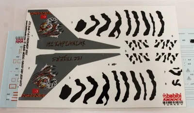 Babibi DBT01172 1/72 Turaf F-16C, 192.Kaplan Filo, Dekal Çıkartma