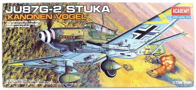 Academy 12404 1/72 Ju 87G-2 Stuka (Kanonen Vogel) Savaş Uçağı Demonte Plastik Maketi