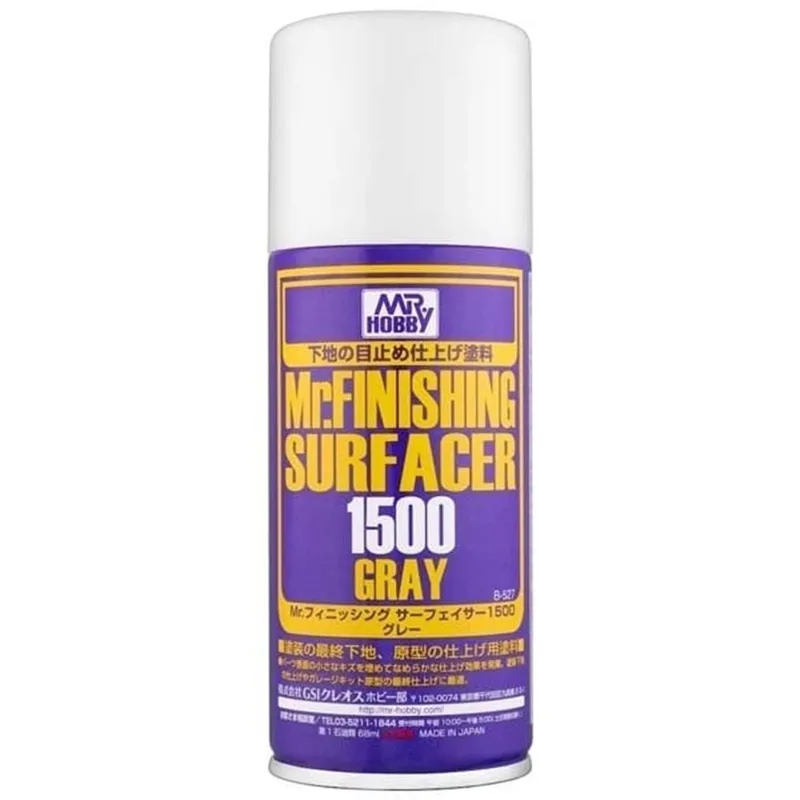 Gunze B527 170 ml. Mr.Finishing Surfacer 1500, Gri, Sprey Astar Maket Boyası