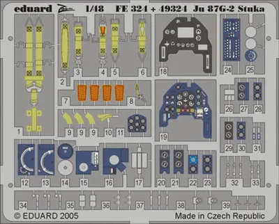 EDUARD FE324 1/48 Ju 87G-2 Stuka FOR HASEGAWA Make
