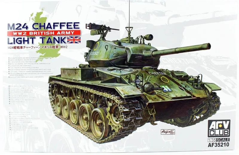 AFV Club AF35210 1/35 M25 Chaffee (WW 2 İngiliz) Tankı Demonte Plastik Maketi
