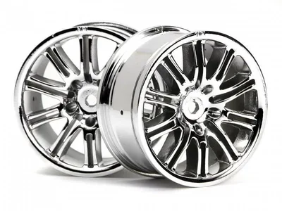 1/10 10 SPOKE MOTOR SPORT WHEEL 26mm CHROME