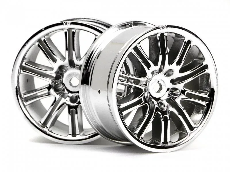 1/10 10 SPOKE MOTOR SPORT WHEEL 26mm CHROME