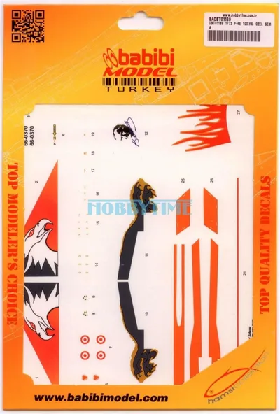 Babibi DBT01169 1/72 F-4E, 100.Yıl Özel, Dekal Çıkartma