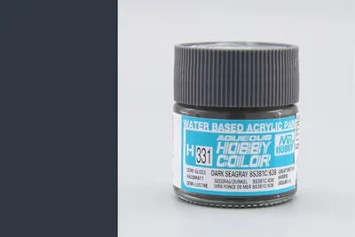 Gunze H331 10 ml. Dark Seagray BS381C/638, Aqueous Serisi Maket Boyası