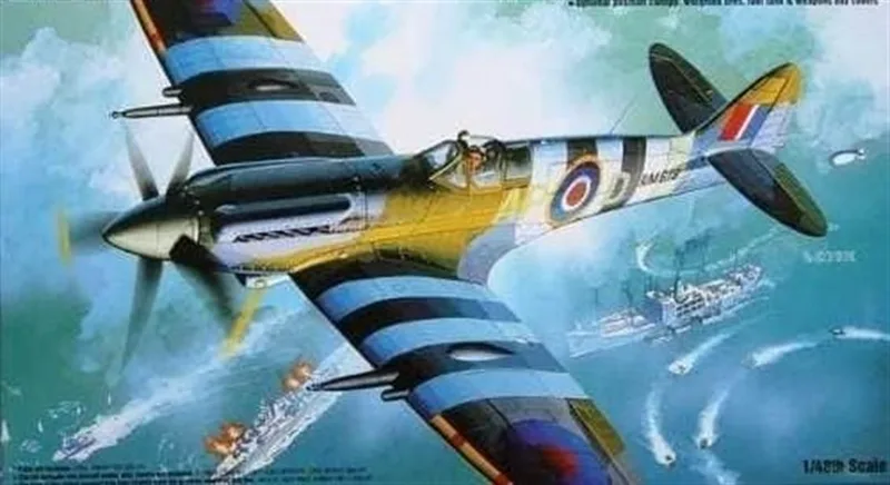 Academy 12274 1/48 Spitfire MK.XIV C Savaş Uçağı Demonte Plastik Maketi
