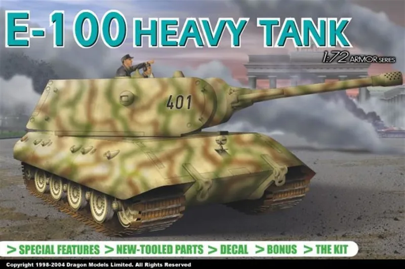 Dragon 7256 1/72 Ölçek E-100 Ağır Tank Plastik Model Kiti