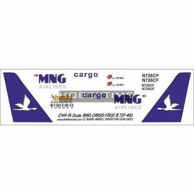 Babibi DAT01095 1/144 Mng Cargo, 737-400, Dekal Çıkartma