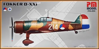 PM Model 201 1/72 Fokker D-XXI Avcı Uçağı Demonte Plastik Maketi