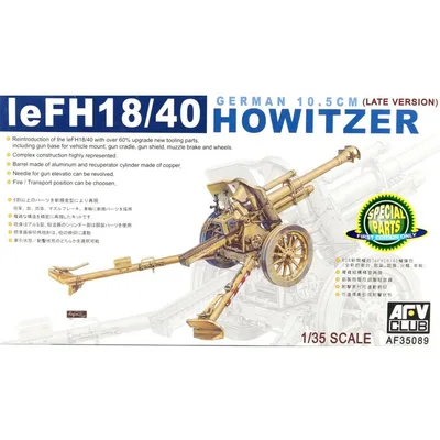 AFV Club AF35089 1/35 LE FH18/40 Topu Demonte Plastik Maketi