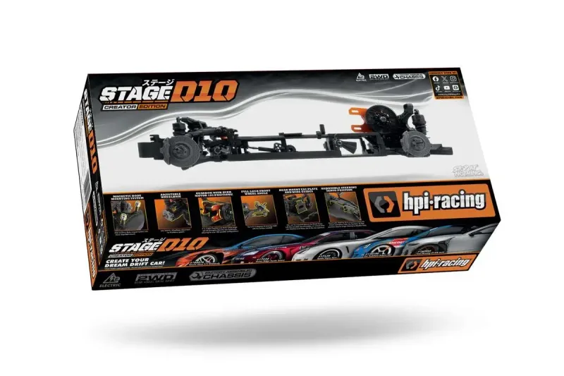 HPI Racing Stage-D10 Creator Edition Kit (Demonte) Profesyonel Drift Aracı