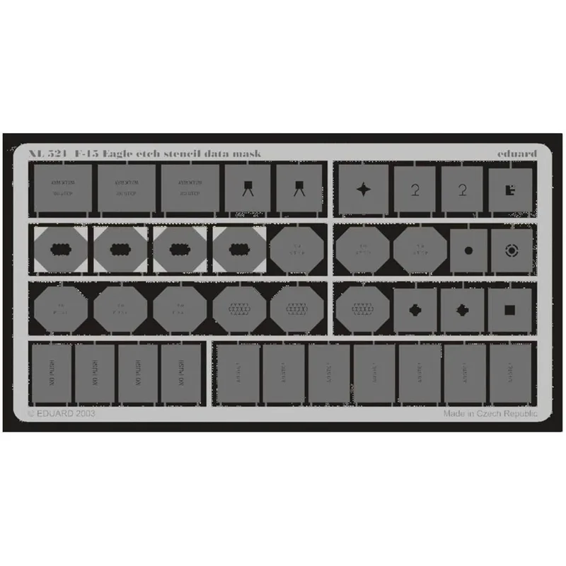 EDUARD XL521 1/32 F-15 etch stencil data mask -etc