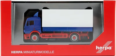 Herpa 309592 1/87 Ölçek MB SK-LKW Kamyon, Lacivert, Sergilemeye Hazır Model Araç