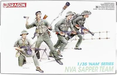 Dragon 3308 1/35 Ölçek NVA Vietnam Sapper Timi, Plastik Model Kiti