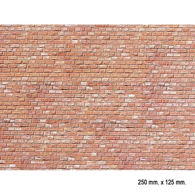 Faller 222564 1/160 Yığma Tuğla Desenli Dekor Kağıdı, 25 X 12,5 Cm.