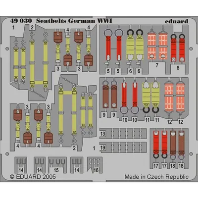 EDUARD 49030 1/48 Seatbelts German WWI Maket Detay