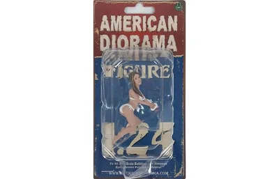 American Diorama AD76363 1/24 Ölçek Araba Yıkayan Bikinili Kız (Jenny) Sergilemeye Hazır Plastik Figürü