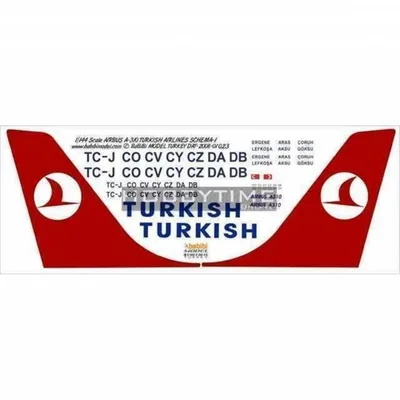 Babibi DAT01023 1/144 Thy, Airbus A310, Şema-1, Dekal Çıkartma