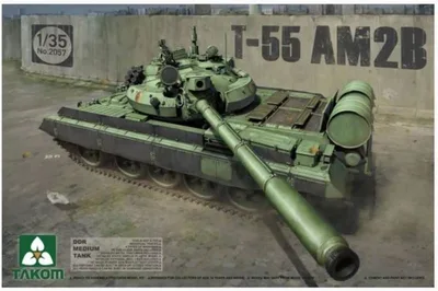 Takom 2057 1/35 Doğu Almanya Kara Kuvvetleri T-55 AM2B Demonte Plastik Tank Maketi