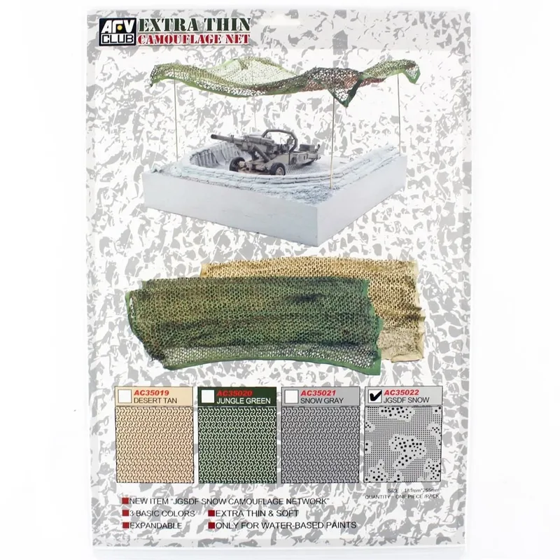 AFV Club AC35022 1/35 Kamuflaj Ağı ( JGSDF Kış ) 181x255 mm.