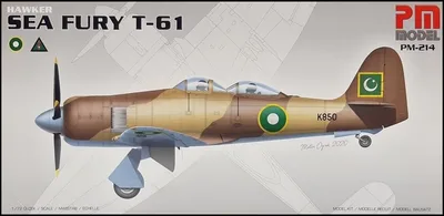 PM Model 212 1/72 Hawker Sea Fury T-20 Avcı-Eğitim Uçağı Demonte Plastik Maketi