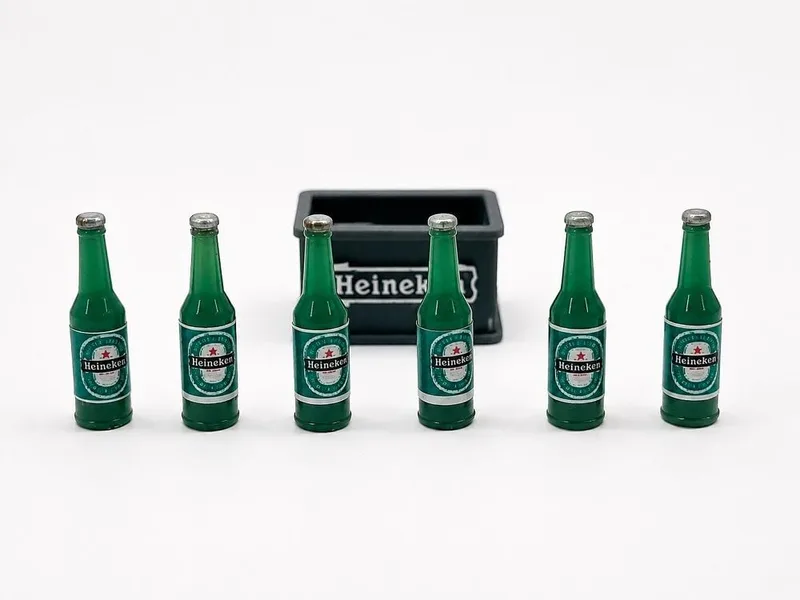 HEINEKEN MEŞRUBAT KASASI VE ŞİŞELERİ FİGÜRÜ