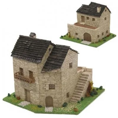 Domenech 3512 Kırsal Ev Tip.2, 1/87 Ölçek, 20 x20x14 Cm. Demonte Taş Maketi