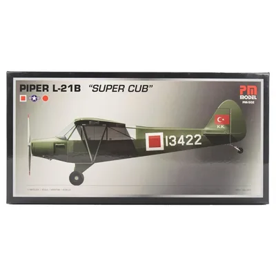 PM Model 502 1/48 Piper L-21B Super Cub Eğitim ve İrtibat Uçağı Demonte Plastik maketi