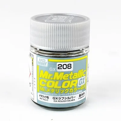 Gunze GX208 18 ml. Metallic Rough Silver, Mr.color Serisi Model Boyası