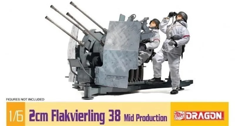 Dragon 75018 1/6 Ölçek 2cm Flakvierling 38 Uçaksavar Topu Plastik Model Kiti