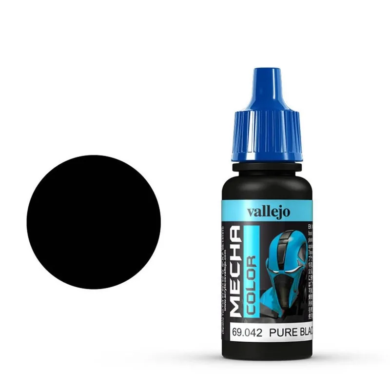 Vallejo 69042 17 ml. Pure Black, Mecha Color Serisi Model Boyası