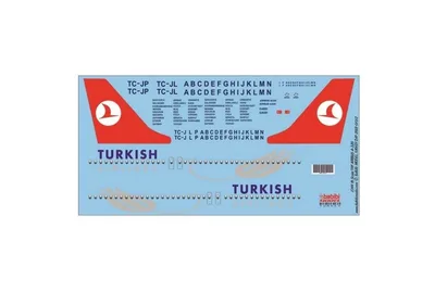 Babibi DAT01012 1/144 Thy, Airbus A320, Dekal Çıkartma