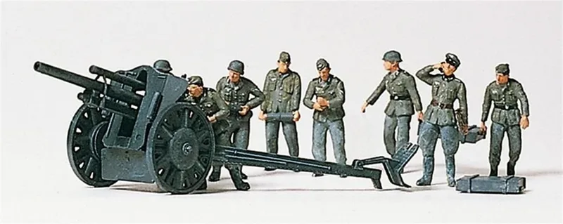 Preiser 16514 1/87 Ölçek leichte feldhaubitze 10,5 cm Figürleri