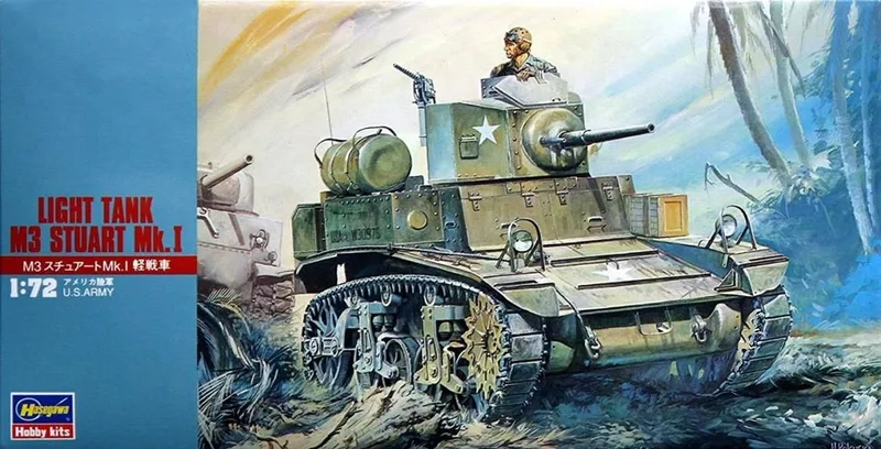 Hasegawa MT3 31103 1/72 Ölçek M3 Stuart Mk.I Hafif Tank Plastik Model Kiti