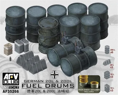AFV Club AF35266 1/35 German 20L%200L Fuel Yakıt Bidonu Demonte Plastik Maketi