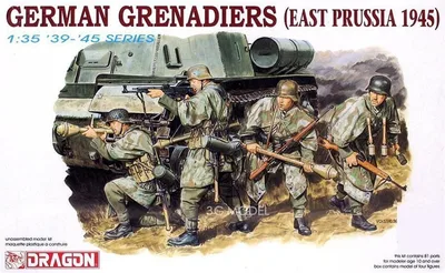 Dragon 6057 1/35 Ölçek Alman Grenadiers (Doğu Prusya 1945) Asker Figürleri Plastik Model Kiti