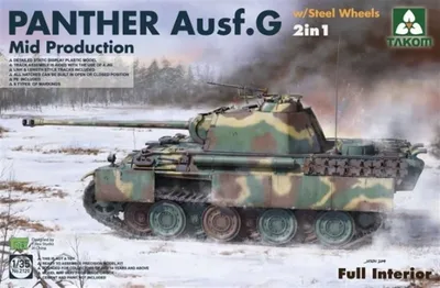 Takom 2120 1/35 Alman Orta Tankı Panther Versiyon G Orta Dönem Demonte Plastik Tank Maketi