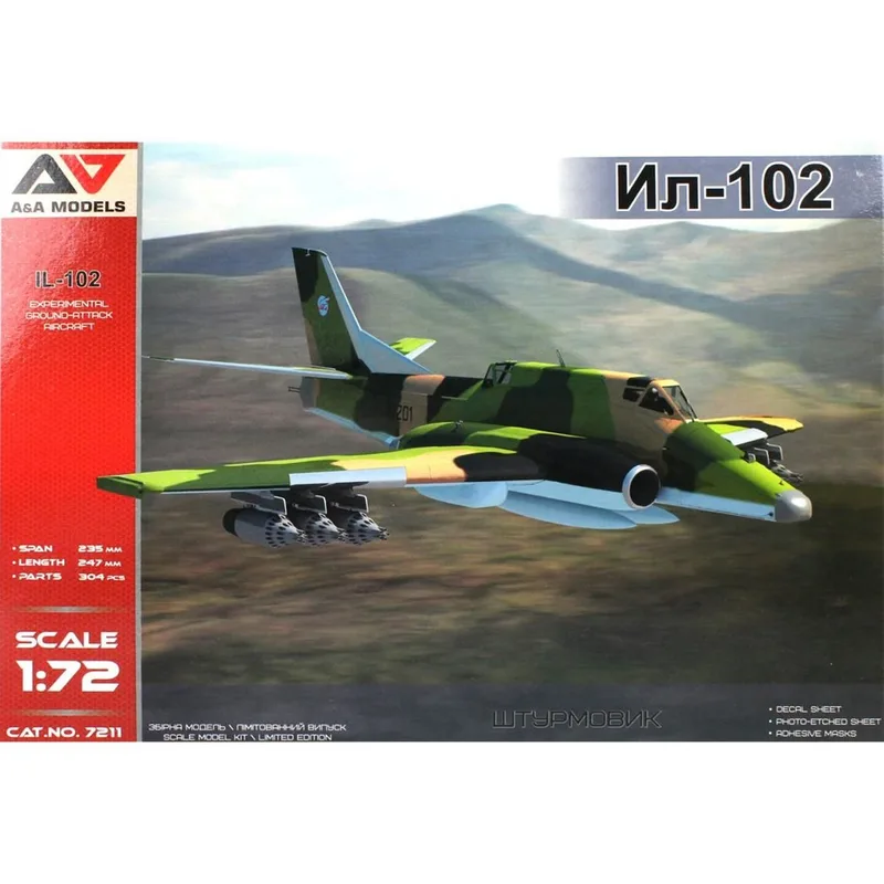 Modelsvit AAM7211 1/72 IL-102 Yer Taaruz Uçağı Plastik Model Kiti