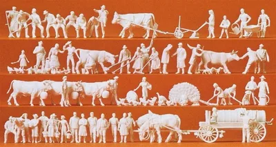 Preiser 16354 1/87 Ölçek kasaba figür ve eşyaları - boyasız 52 a Figürleri