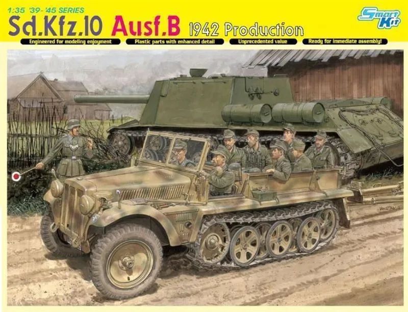 Dragon 6731 1/35 Ölçek Sd.Kfz.10 Ausf.B Yarı Paletli Kamyonet (1942) Plastik Model Kiti