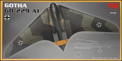 PM Model 210 1/72 Gotha GO-229 A1 Avcı-Bombardıman Uçağı Demonte Plastik Maketi