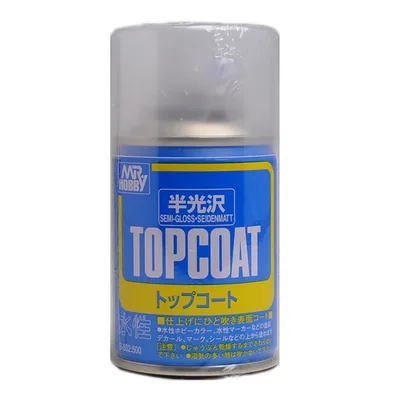 Gunze B502 86 ml. Mr.Top Coat Yarı Mat Vernik, Sprey Maket Boyası