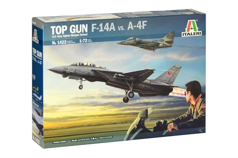 Italeri 1422S 1/72 F-14A (Top Gun) vs A-4 Savaş Uçağı Demonte Plastik Maketi