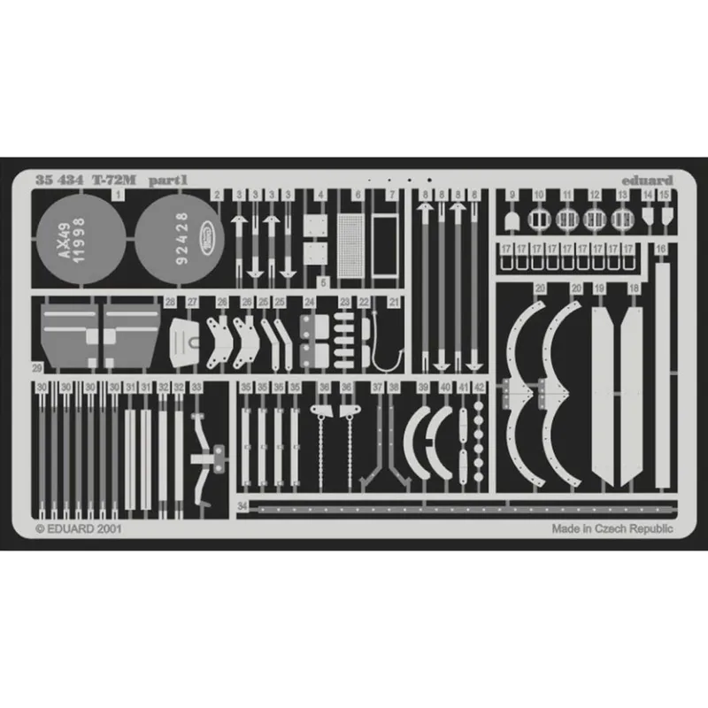 EDUARD 35434 1/35 T-72M FOR TAMIYA Maket Detay Set