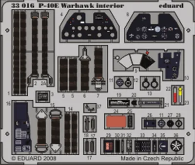 EDUARD 33016 1/32 P-40E interior S.A. FOR HASEGAWA
