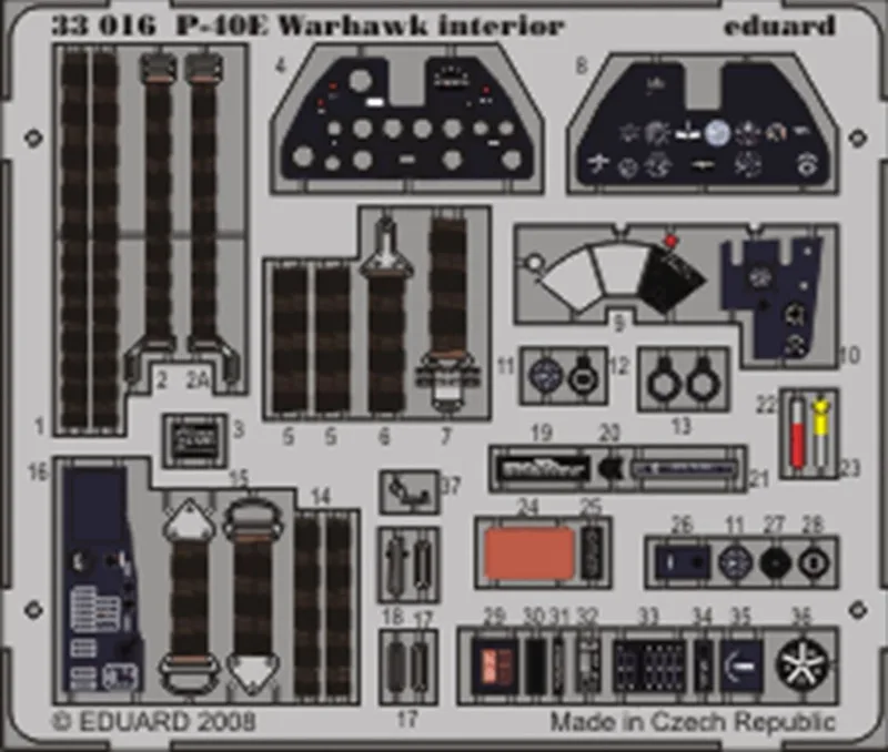 EDUARD 33016 1/32 P-40E interior S.A. FOR HASEGAWA