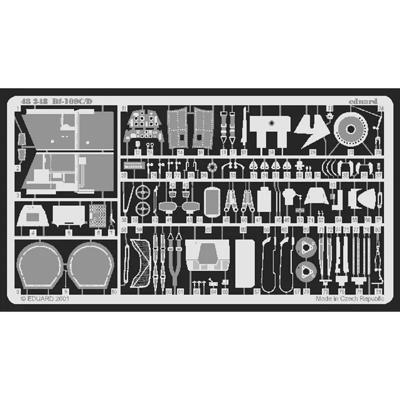 48348 BF 109C/D - FOR ACA/HOB - STD.PHOTO ETCHED